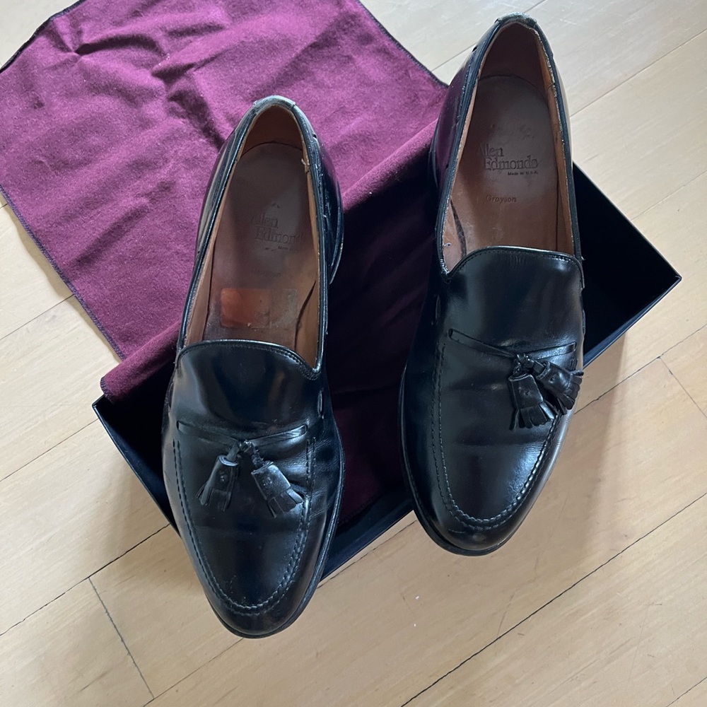 Allen Edmonds Black Tassel Loafers